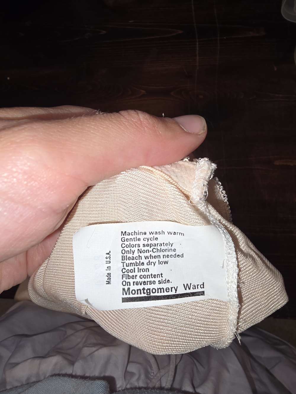 Vintage Montgomery Ward Antron Nylon Half Slip | Nude Beige Lace | Size Large - Picture 4 of 4